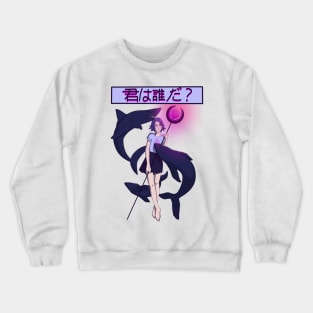 Girl with sharks Crewneck Sweatshirt